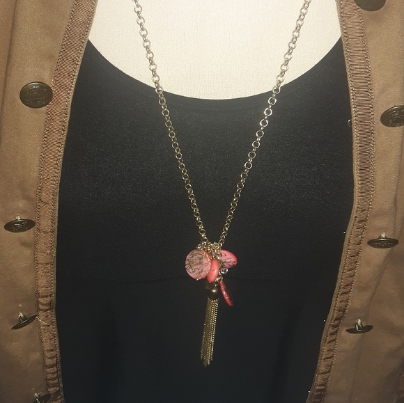 Charming Charlie necklace adjustable beaded and tassels - Picture 4 of 8